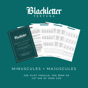 Blackletter Textura Calligraphy E-Workbook for 6mm Pen | Abhay Calligraphy