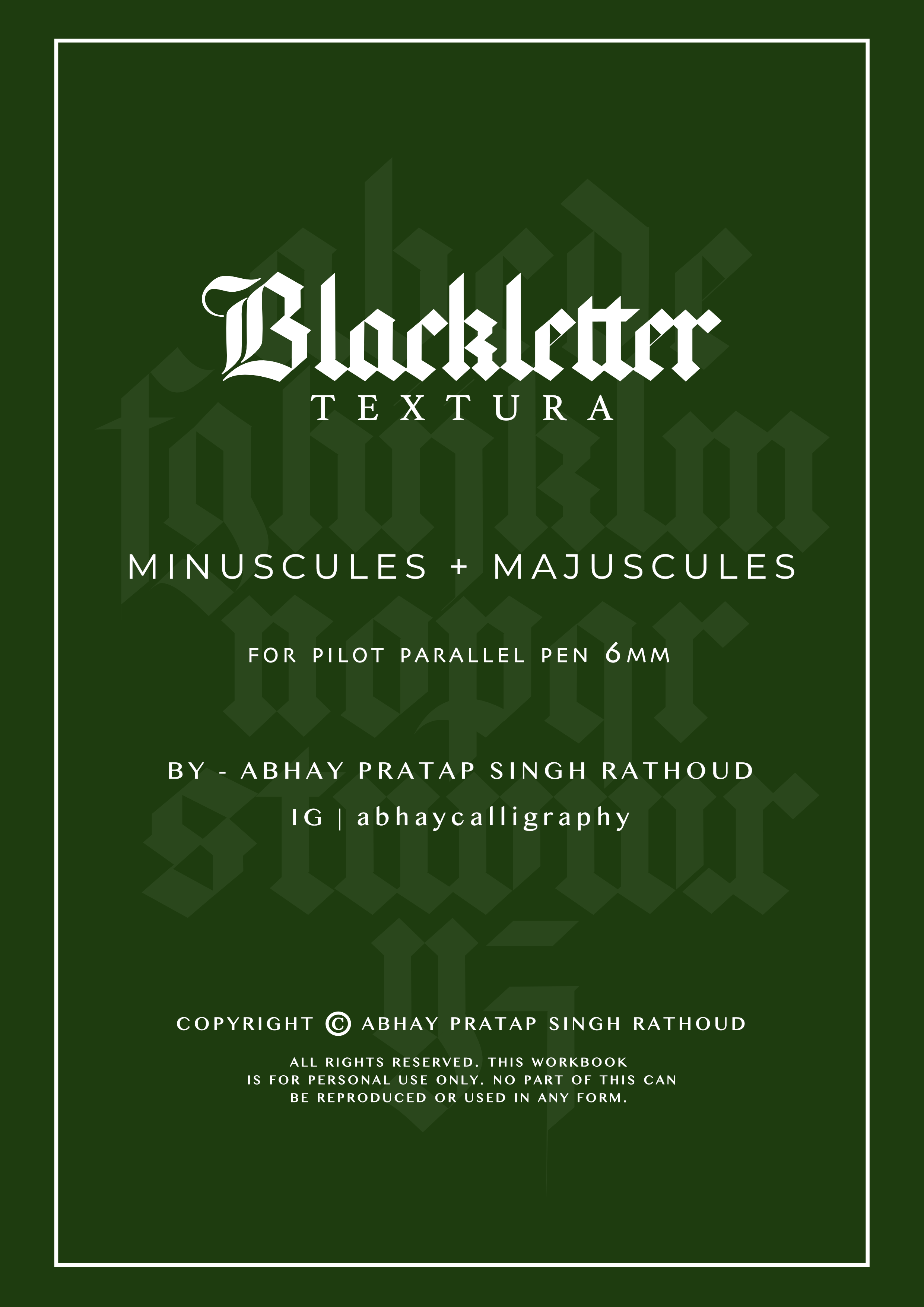 Blackletter Textura Calligraphy Workbook for 3.8mm pen | Abhay Calligraphy - Image 2