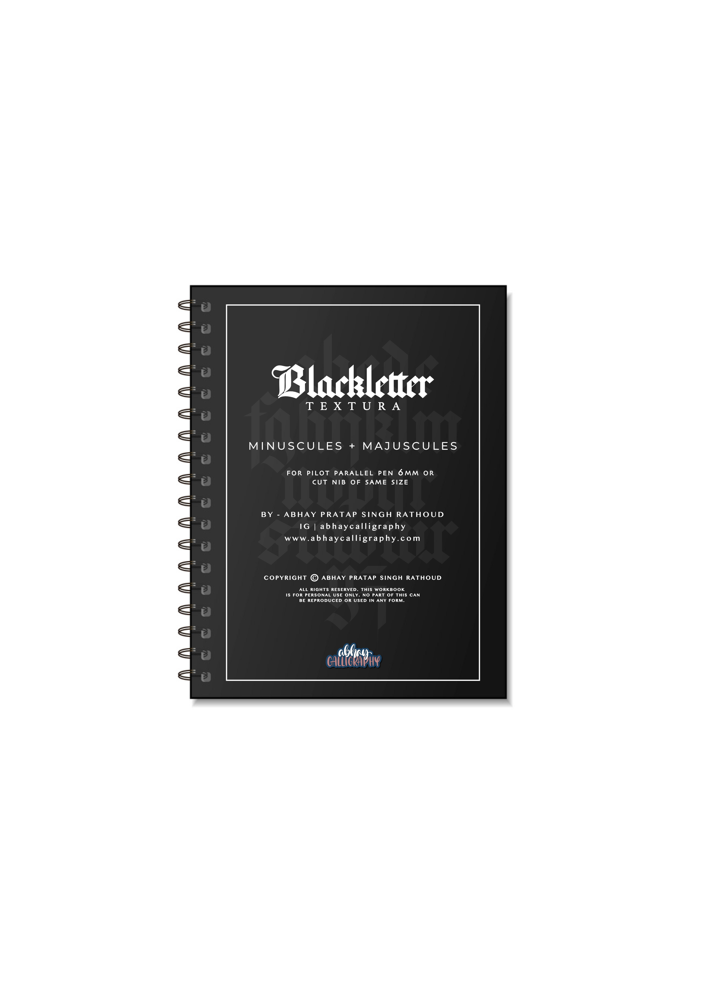 Blackletter Textura Calligraphy Workbook for 3.8mm pen | Abhay Calligraphy - Image 3