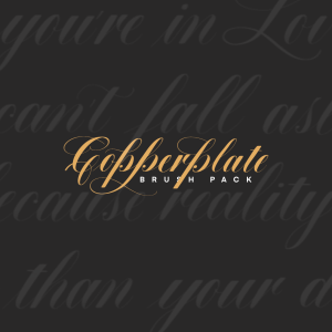 Copperplate Brush Pack for Procreate with Guideline Brushes | Digital Calligraphy