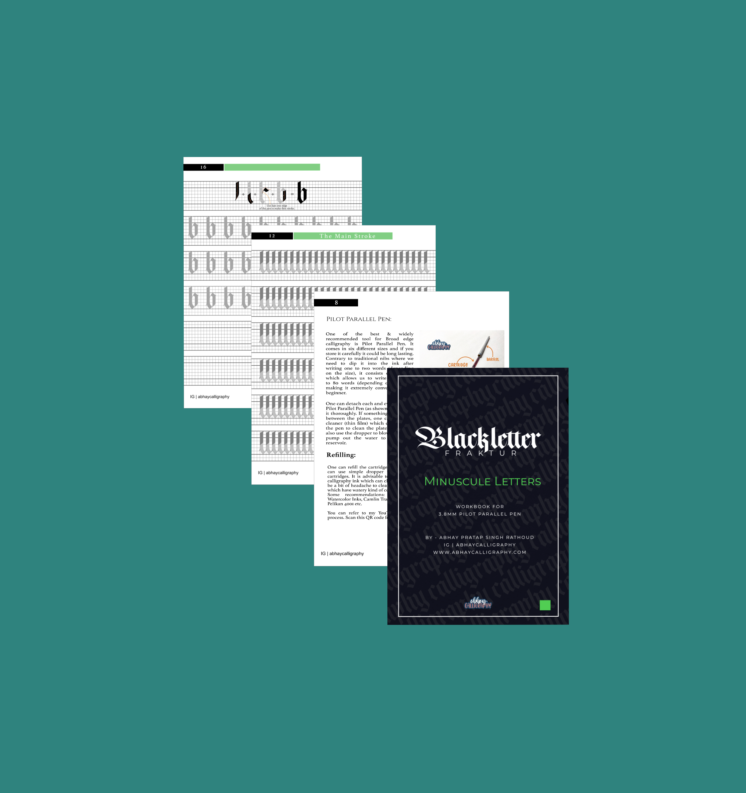 Blackletter Fraktur E-Workbook for 3.8mm Pen | Abhay Calligraphy - Image 2